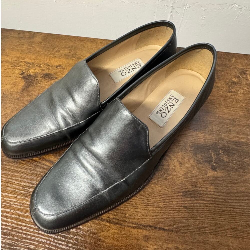 Enzo Angiolini Lafayette Women’s Black Leather Loafers Size 8N – With Box